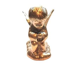 Vintage Brass Praying Angel Candleholder‎ Christmas Spiritual Decor